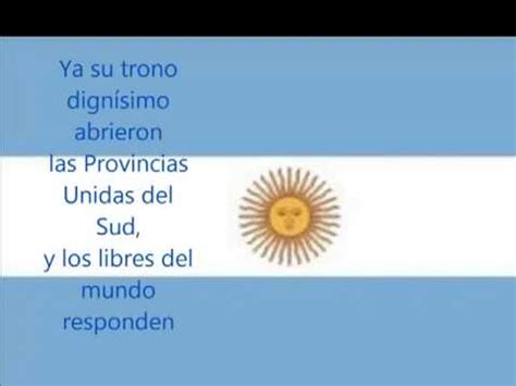 Himnos y canciones de la escuela. Himno Nacional Argentina Letra High - YouTube