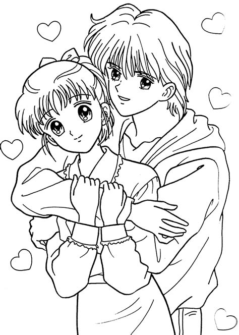 Miki And Yuu From Marmalade Boy Coloring Pages For Kids Printable Free