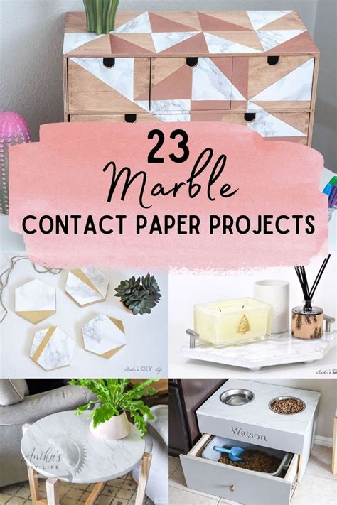 Amazing Projects Using Marble Contact Paper Diy Marble Contact