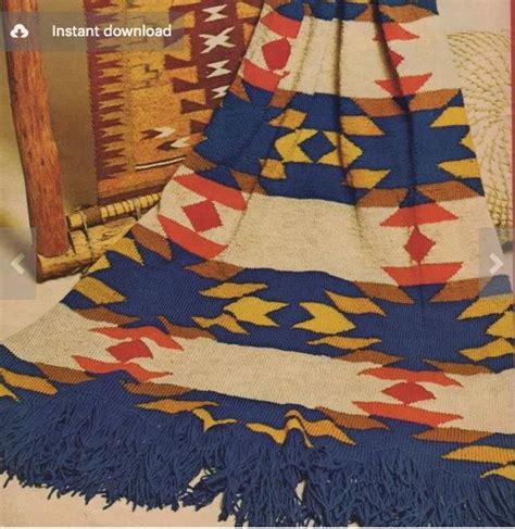 Indian Crochet And Knit Blanket Patterns Three 3 Afghan Pattern