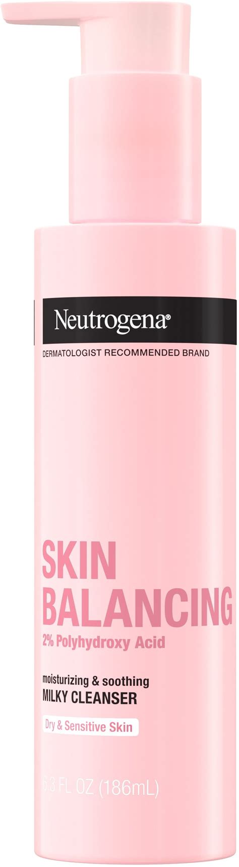 Neutrogena Skin Balancing Milky Cleanser With 2 Polyhydroxy Acid Pha Soothing And Moisturizing