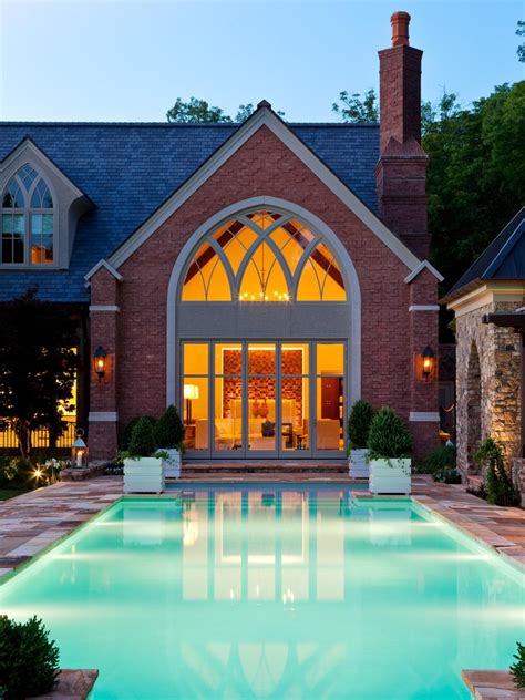 Classic Brick House With Stunning Contemporary Pool | HGTV