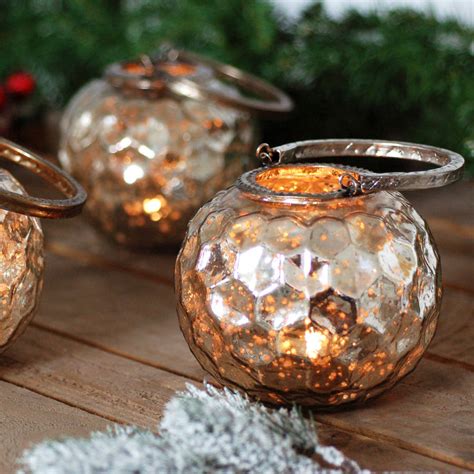 Metallic Sparkle Hanging Lantern Tea Light Holder By The Luxe Co