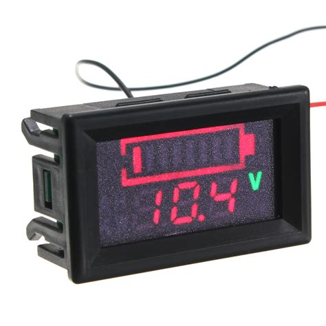 V Battery Capacity Voltage Volt Meter Lead Acid Digital Led Indicator