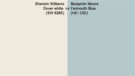 Sherwin Williams Dover White Sw 6385 Vs Benjamin Moore Yarmouth Blue