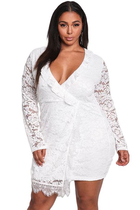 2018 New Arrival Summer Womens Sexy White Plus Size Lace