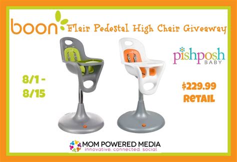 Boon Flair Pedestal High Chair Giveaway Ends 815 Everything Mommyhood