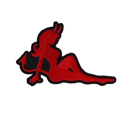 Red Devil Girl 4 18 X 2 78 Iron On Patch 6149 Etsy
