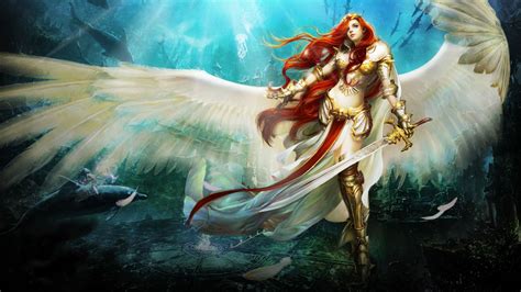 Warrior Angel Fantasy Art Artwork Guardian Sword Angel Warrior