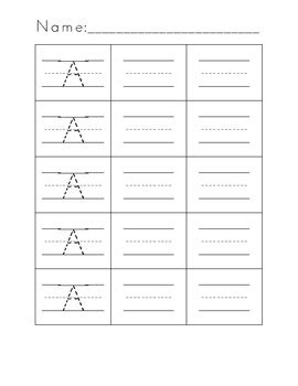 kindergarten letter formation practice worksheets
