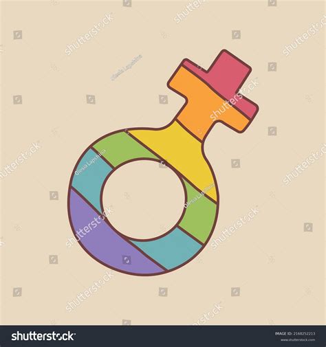 Lgbt Rainbow Female Gender Symbol Doodle Stock Vector Royalty Free 2168252213 Shutterstock