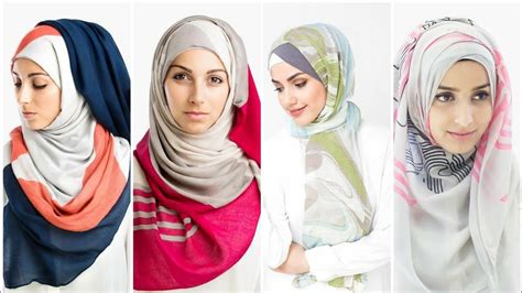 Hijab Design Latest Beautiful Stencil Simple Different Hijab Design