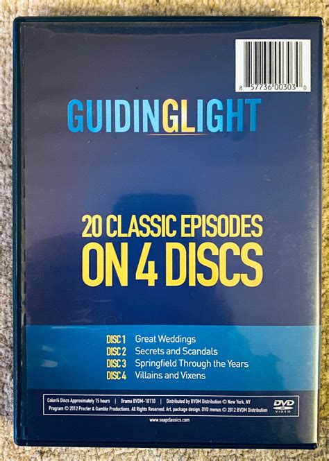 Guiding Light 20 Classic Episodes Winsert Booklet Soap Opera Rare 4