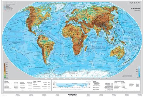 Harta Fizico Geografica A Lumii Harta Fizica