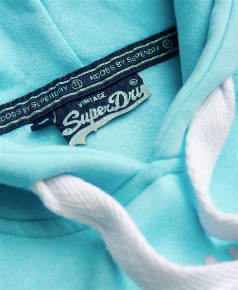 Womens Vintage Logo Duo Dip Hoodie In Blue Superdry