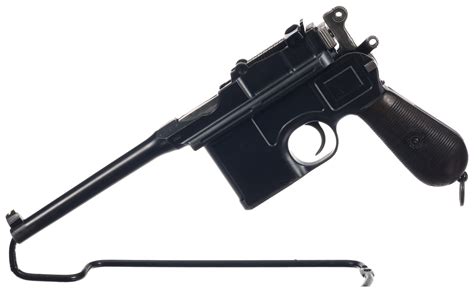 German Mauser C96 Broomhandle Pistol With Holster Stock Rock Island