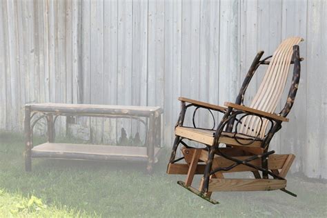 Hickory Glider Rocker Peaceful Valley Amish Furniture Glider Rocker