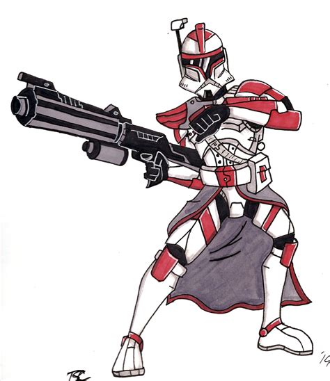 Arc Trooper Red By Spartan 055 On Deviantart Star Wars Characters