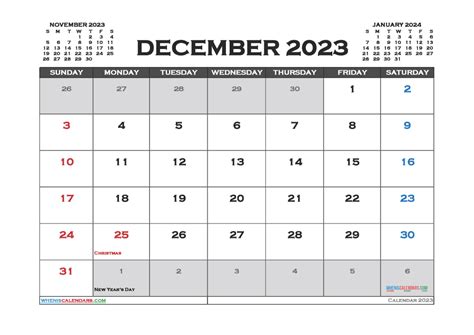 Free Calendar December 2023 Printable 23229