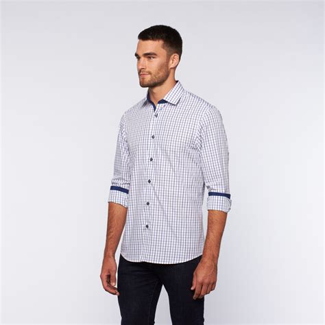 Button Up Shirt Blue Black Grid Xl Ungaro Homme Touch Of Modern