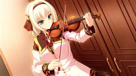 Girl Playing Violin Hd Anime Wallpapers For Mobile And