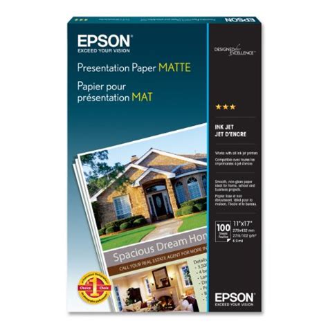 Epson Premium Presentation Paper Matte 85×11 Inches Double Sided 50