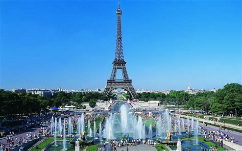 Eiffel Tower In Paris On The Background Of Summer Fountains Phone