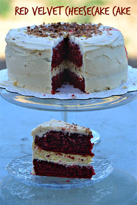 Red Velvet Cheesecake Cake Recipe Delish Katie Talks Carolina