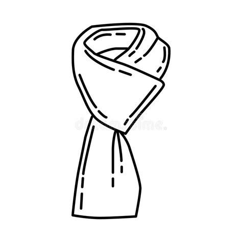 Winter Scarf For Men Icon Doodle Hand Drawn Or Outline Icon Style