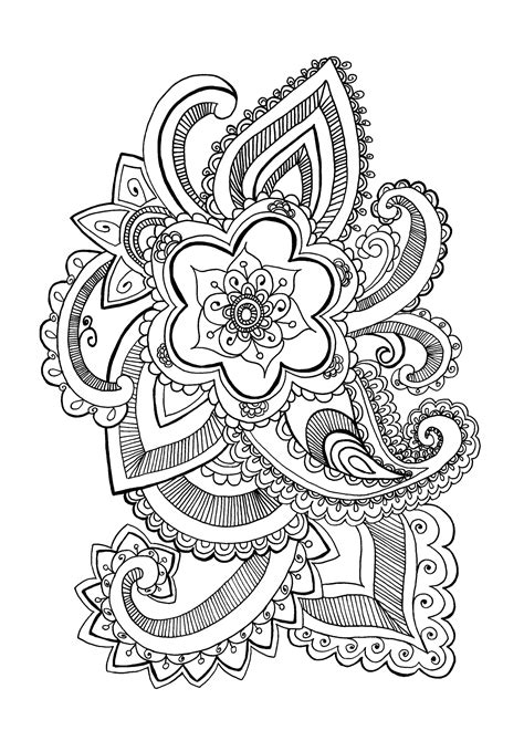 flower celine flowers adult coloring pages