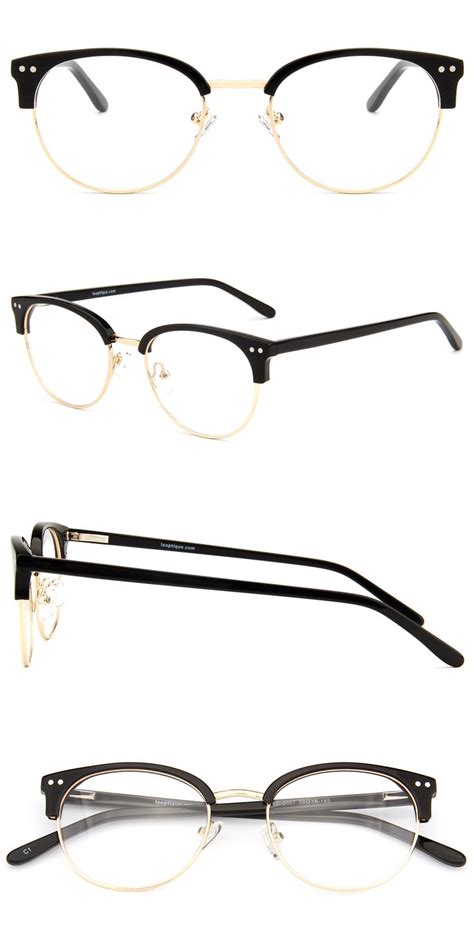 yc 2007 black these glasses feature a hand polished acetate browline with a oval lens the