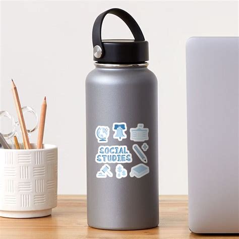 Light Blue Social Studies Subject Pack Sticker For Sale By The Goods