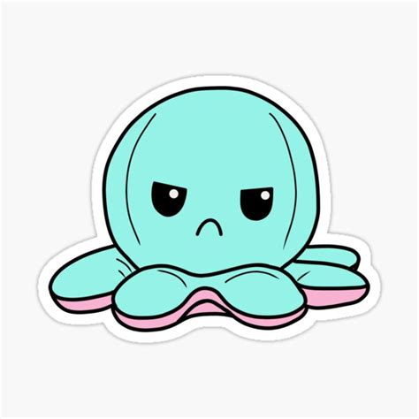 Sad Octopus Sticker For Sale By Morgan Maps Redbubble