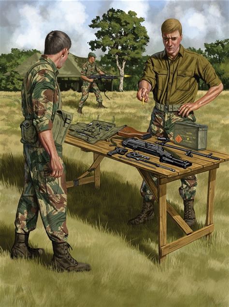 Rhodesian Light Infantry W Fn Mag American Military History Rare