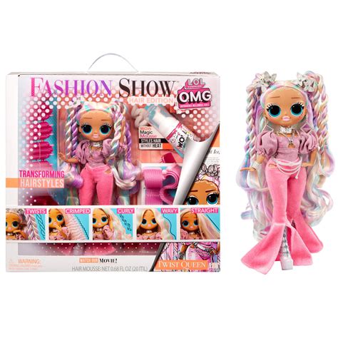 Lol Surprise Omg Fashion Show Hair Edition Twist Queen Fashion Doll With Transforming Hair L O