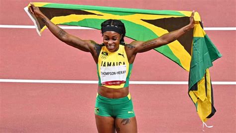 Jamaicas Elaine Thompson Herah Becomes First Woman To Win 100m And 200m Gold