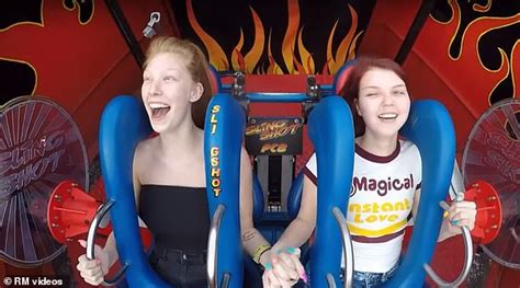 Funny Video Shows Girl Passing Out On A Slingshot Ride With A Friend