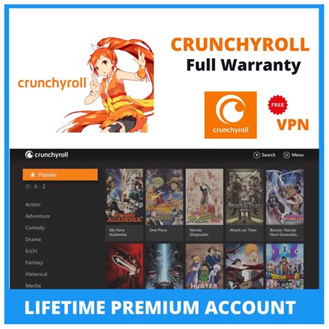 Crunchyroll Premium Account Lifetime Original Account Full Warranty