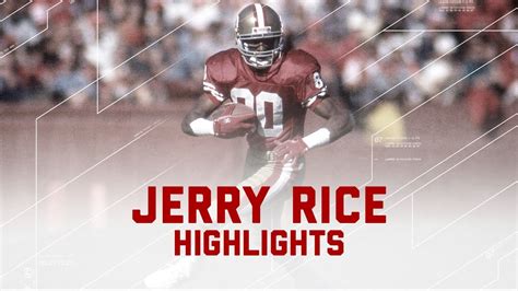 Jerry Rice The Greatest Of All Time Nfl Legend Highlights Youtube