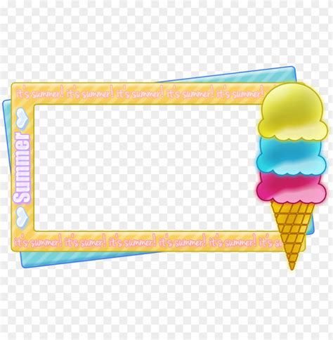 Free Download Hd Png Ice Cream Border Summer Free Ice Cream Clip Art Borders Png Image With