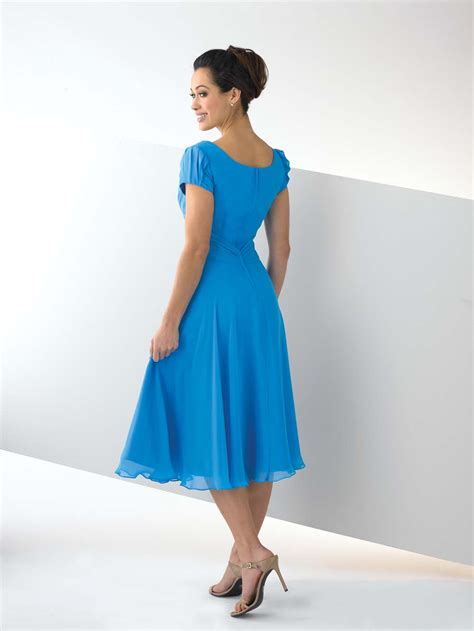 Shop tea wedding dresses in vintage & 1950s styles. Turquoise Square Neckline and Short Sleeves Zipper Tea ...