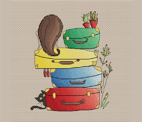 We did not find results for: Suitcases cross stitch pattern vacation theme cross stitch ...