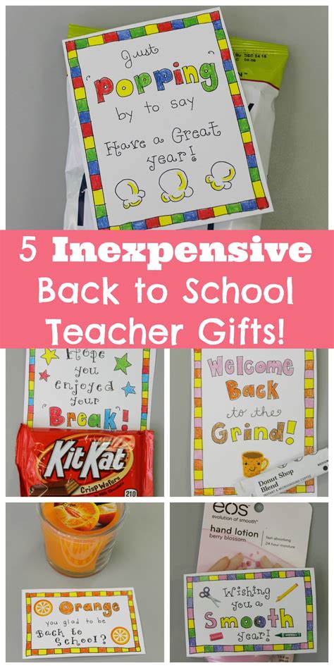 5 Inexpensive Back To School Ts For Teachers Free Printables