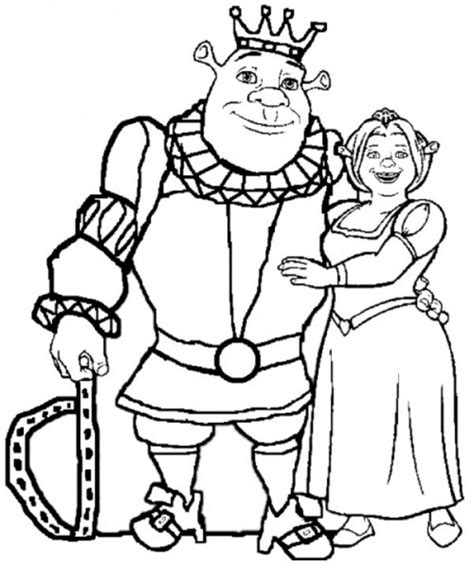 Shrek es una serie de películas animadas que comenzó en 2001 con la película del mismo nombre. Dibujos de Fiona y Shrek para imprimir y pintar | Colorear imágenes