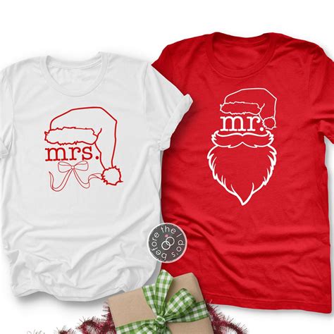 Christmas Mr And Mrs Shirts Santa Shirt Couple Shirts Etsy