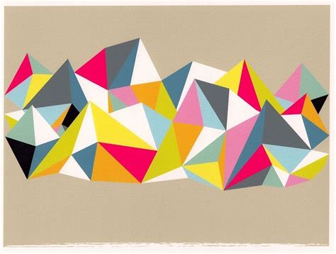 Abstract Art Geometric Print Wall Art Triangle Colorful