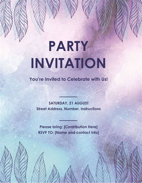 Find The Best Global Talent Party Invite Template Birthday Party