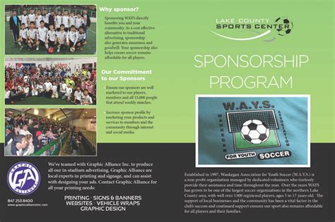 Sponsorshipprogrambrochureoutside Lake County Sports Center