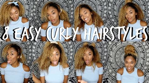 8 Easy Curly Hairstyles Youtube