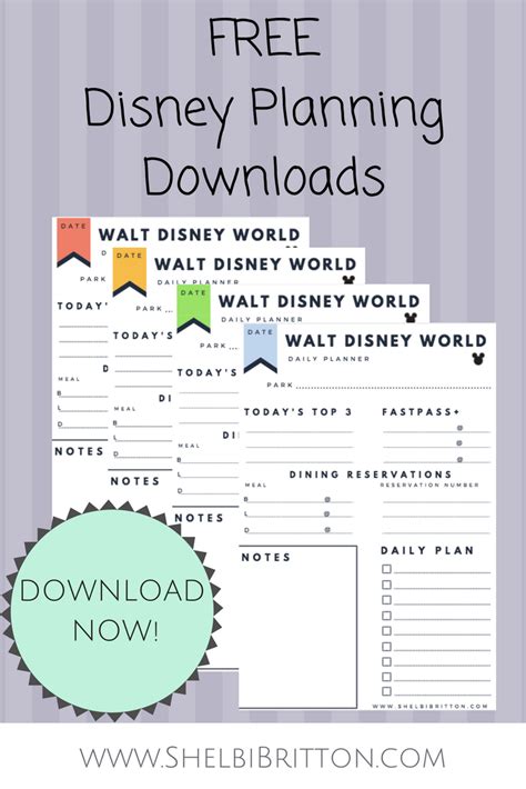 Free Walt Disney World Vacation Planning Printables Download These